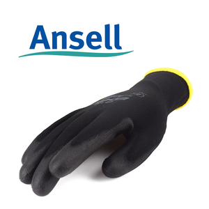 安思尔48-126耐磨防滑手套PU丁腈涂层浸掌气劳保防护手套