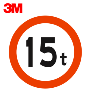 3M交通标志牌限制载重15T行驶指示牌限限速警示牌反光牌地下车库诱导铝板牌定制